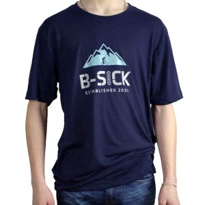 B-SICK-t-shirt-bleu-manche-courte-profond-modele-SS002